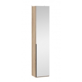 Шкаф для белья Порто 580 с 1 зеркальной дверью (Яблоня Беллуно, Графит)